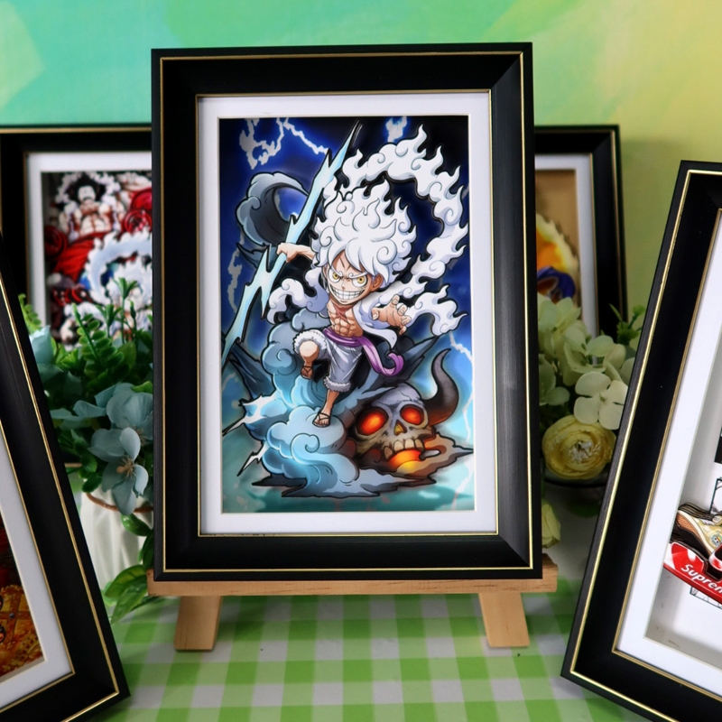 One Piece Three-Dimensional Painting Luffy Five-Gear Family Portrait ...