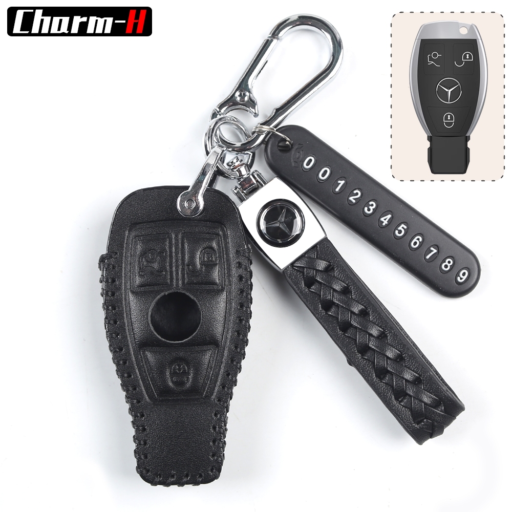 Mercedes-benz key case elite business edition 7/8/9 seat leather key ...