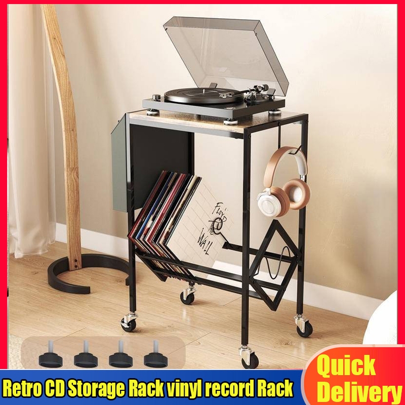 【Free shipping】Retro Style CD Storage Rack vinyl record Rack cd rack ...