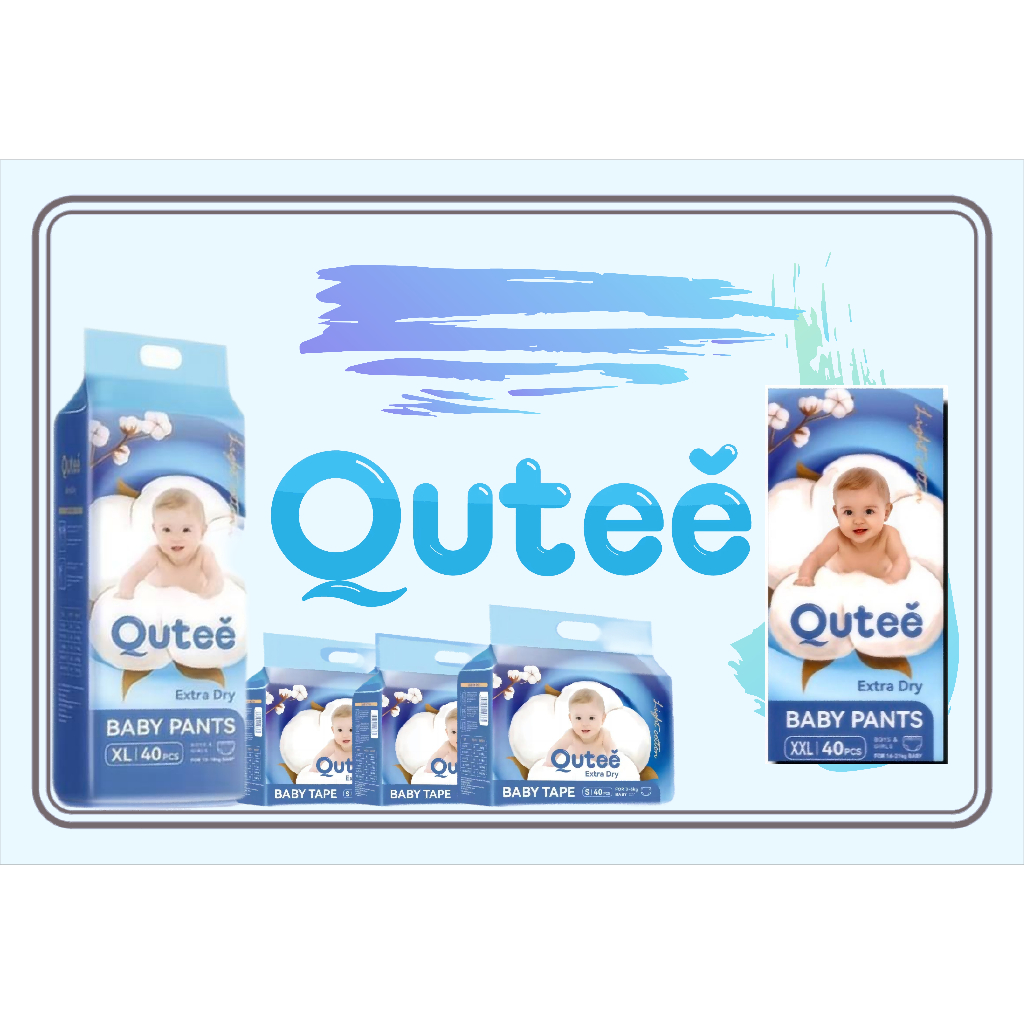 Qutee Diapers Premium Dry Pants L Size(40pcs) No Leak and New Meterial