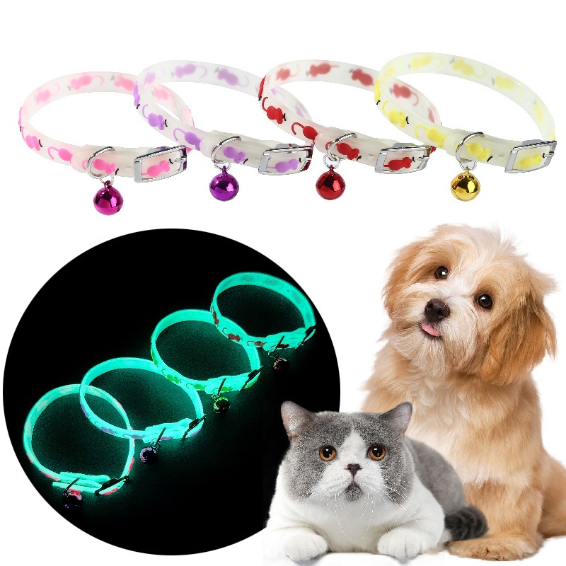 Pet luminous collar luminous cat collar dog collar anti loss night bell fluorescent collar pet supplies Shopee Malaysia