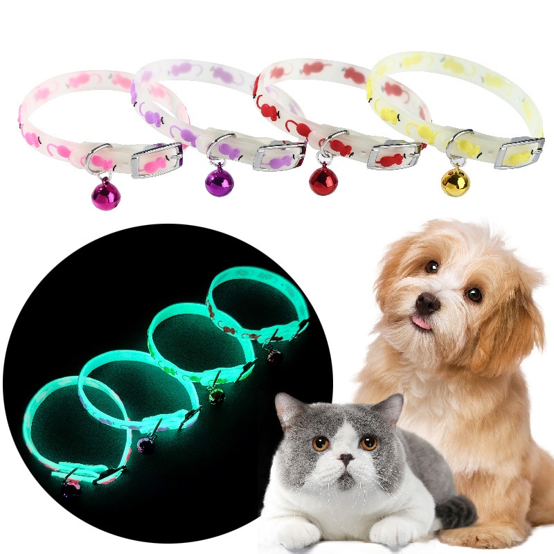 Pet luminous collar luminous cat collar dog collar anti loss night bell fluorescent collar pet supplies Shopee Malaysia