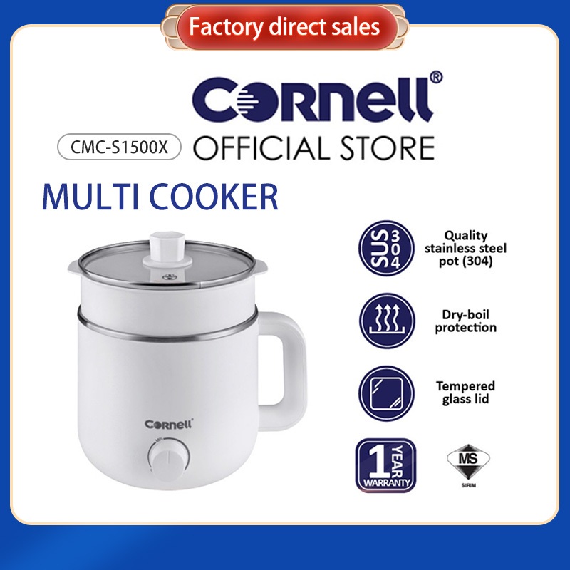 Cornell Stainless Steel Mini Multi Cooker (1.5L) CMCS1500X Shopee