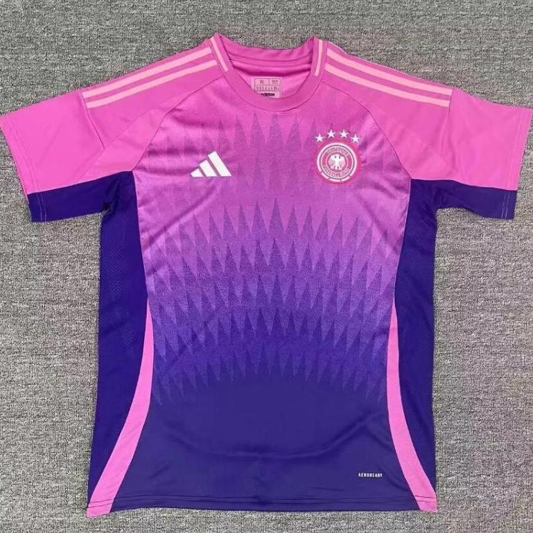 2024 Germany Pink Kroos Soccer Jersey MULLER Mens Away Purple Fans ...