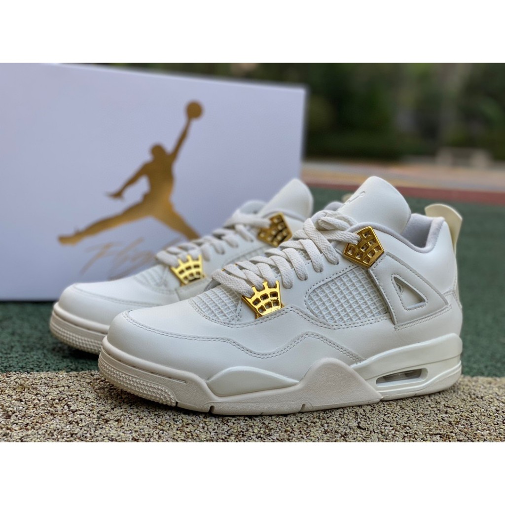 2024New Air Jordan 4 Retro “Metallic Gold” Running Shoes AJ4 Basketball ...