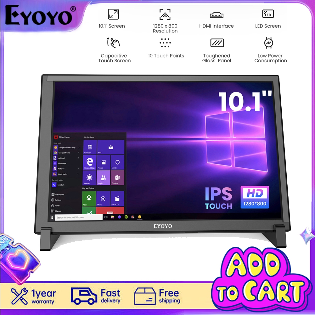 APROTII 10 inch Raspberry Pi Screen, 1280x800 IPS Raspberry Pi
