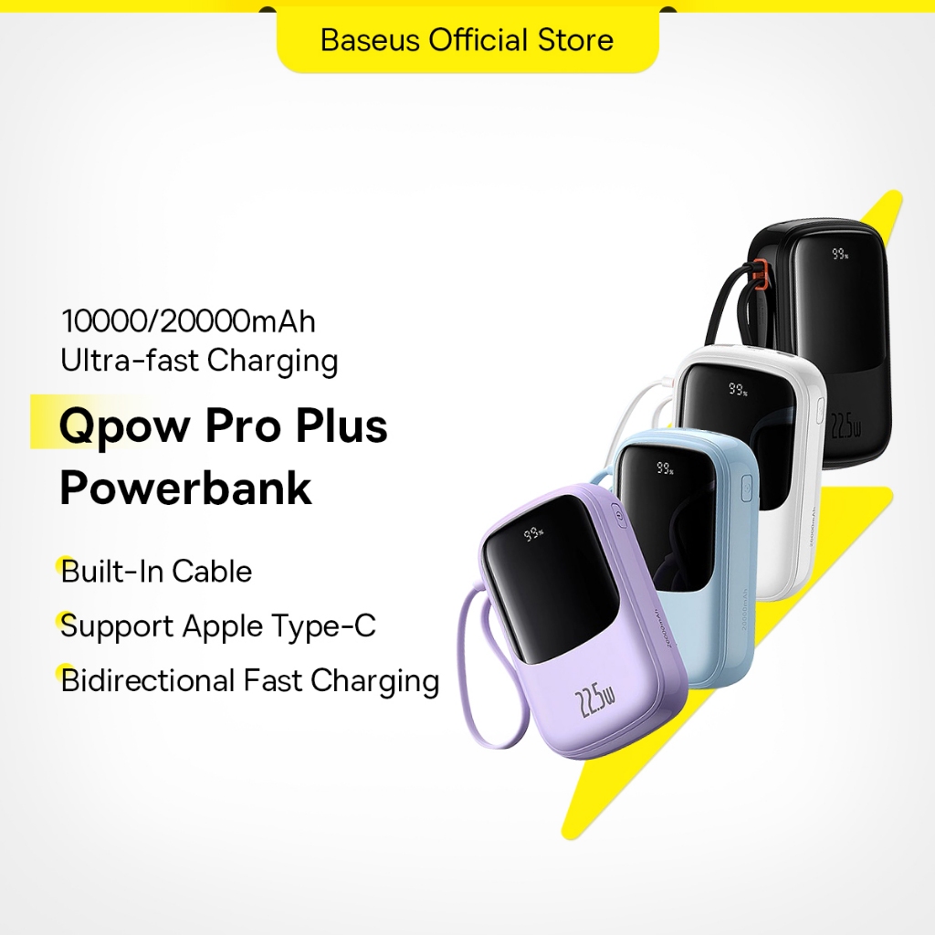 Baseus Power Bank Qpow Pro+ 10000mAh 22.5W Type-C Fast Charging With ...