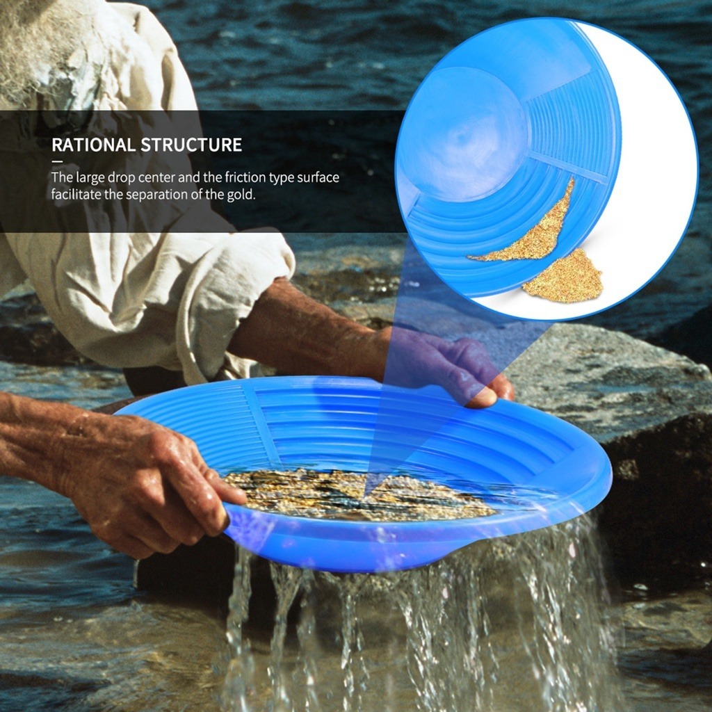 38cm Plastic Gold Pan Basin Nugget Mining Dredging Prospecting for Sand ...