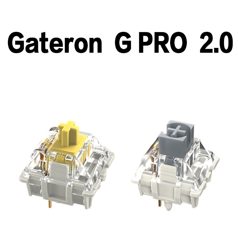 72 Switches Gateron G Red Pro 2.0 - Linéaires, Pré-lubrifiés, 3 Broches, Compatible RGB - Pour Clavier Mécanique DIY