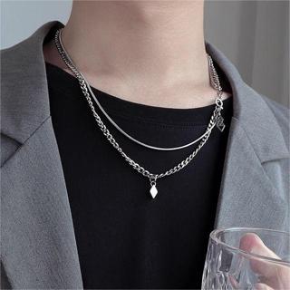 Cross Necklace for Men Boys Women Stainless Steel Layered Cuban Link ...