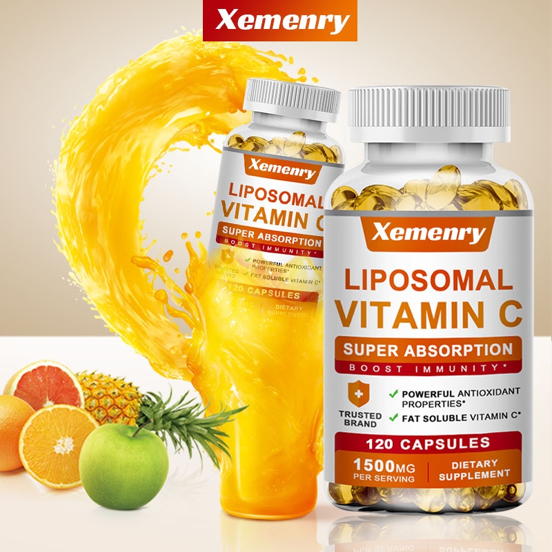 Liposomal Vitamin C Capsules, Immune System & Collagen Booster, High ...