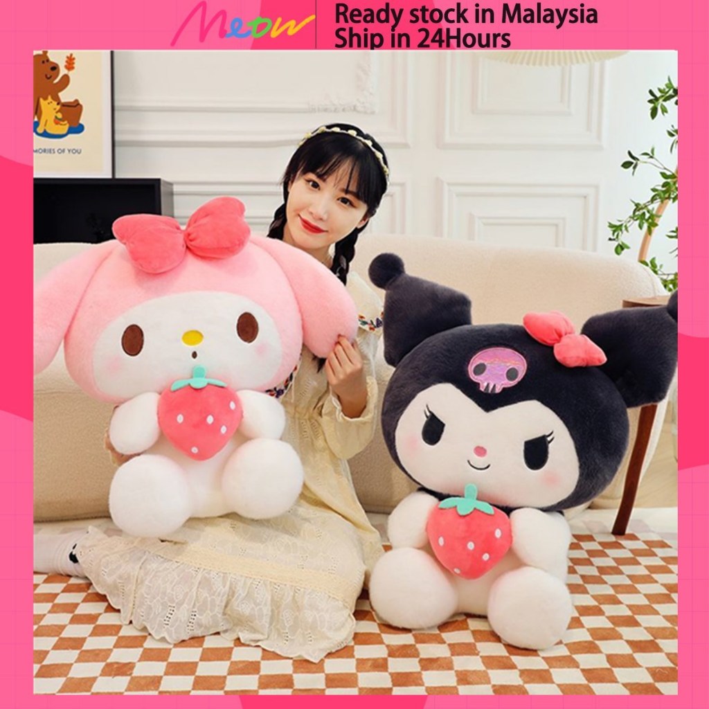 Strawberry Kuromi plushie Cinnamoroll teddy bear Pink Melody toy doll ...