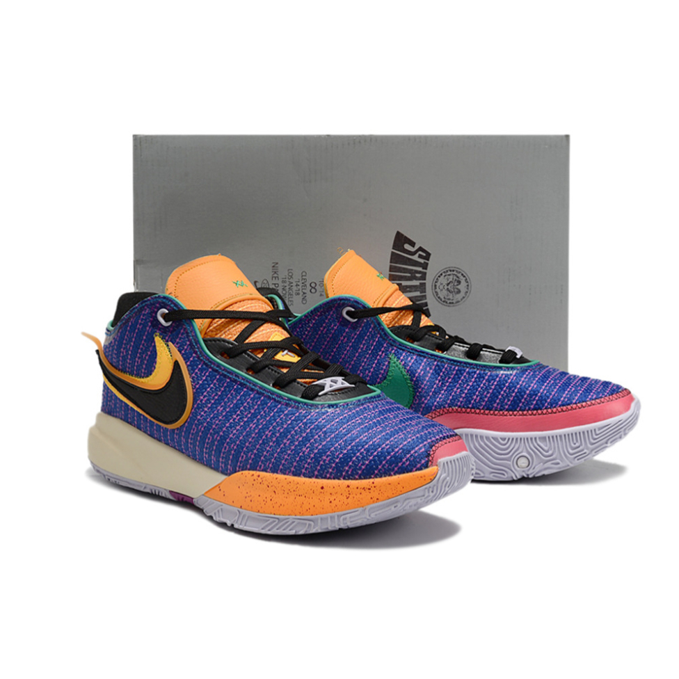 2024 Hot sale N-i-k-e Zoom LeBron James XIII 20 Blue Orange Sneakers ...