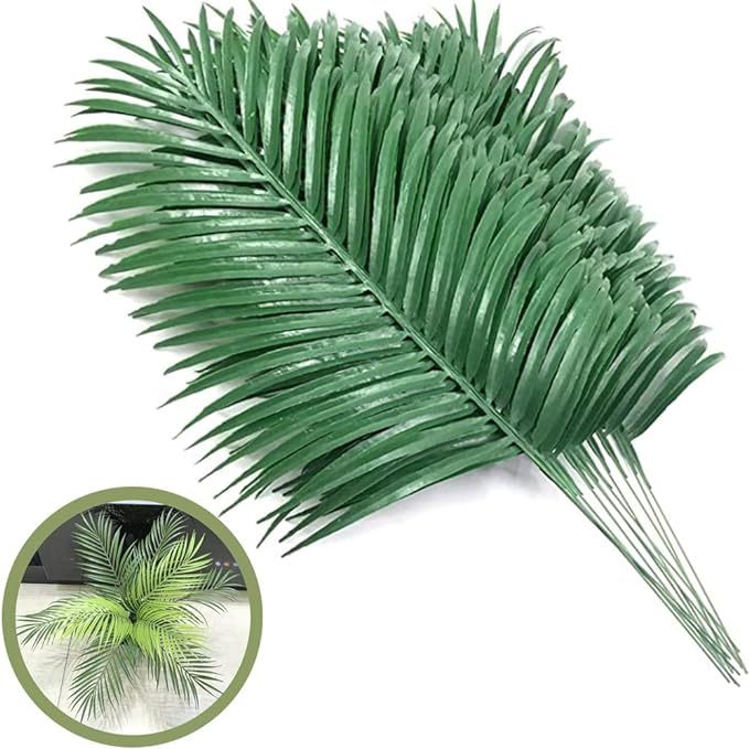 Artificial Palm Leaves Plants Faux Palm Fronds Tropical Large Palm ...