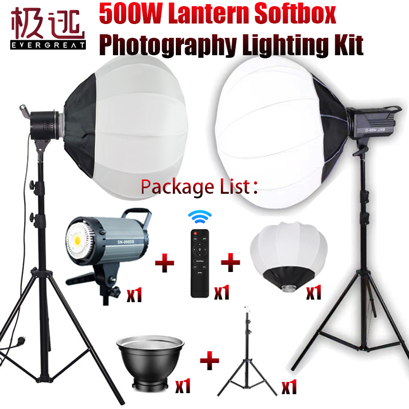 LED 500W Video Lights Photography Continuous Studio Lighting Set Bowen ...