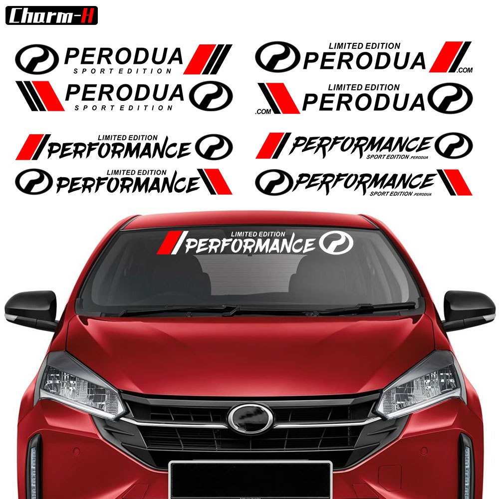 60CM Long Car Front Rear Windscreen Windshield Stickers Performance ...