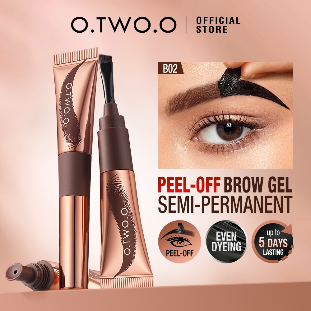 O.TWO.O Peel-Off Eyebrow Gel With Brush 2 Colors | Shopee Malaysia