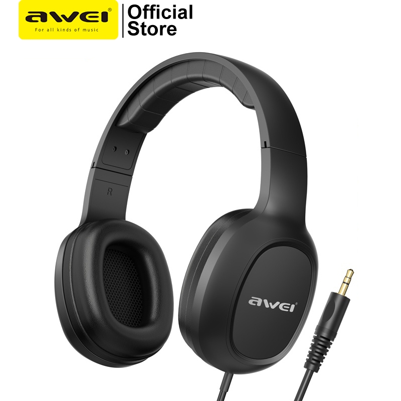 Awei GM-6 HIFI Super Bass Wired Headset With Microphone Over-Ear Headphones