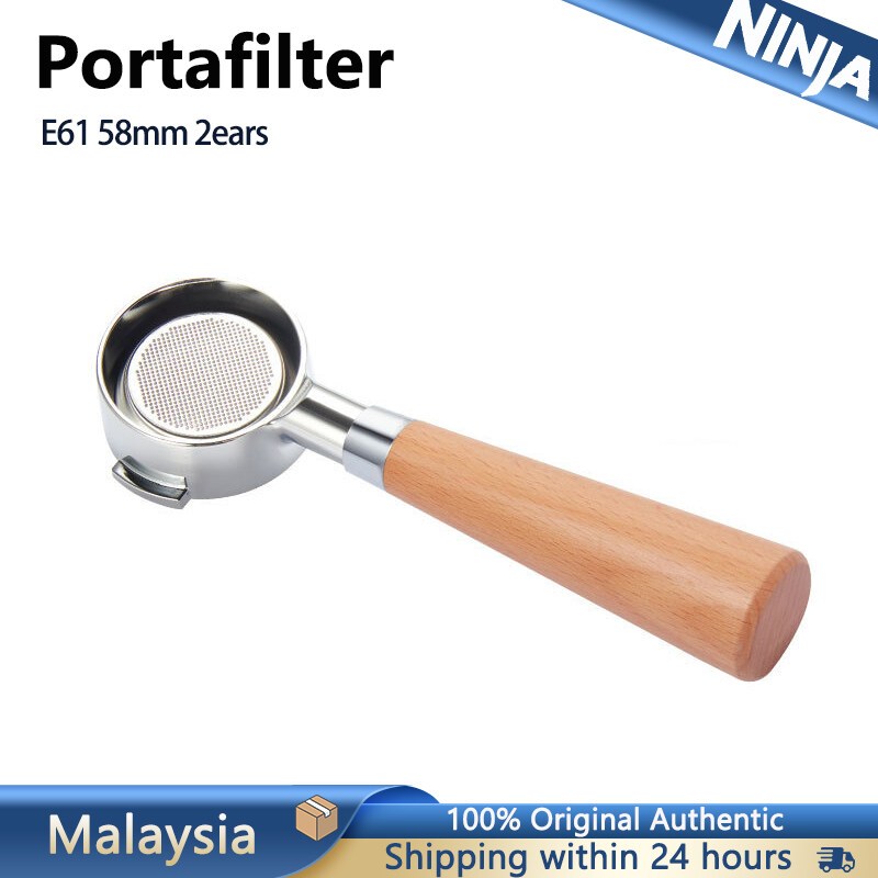 E61 Coffee Bottomless Portafilter Wooden Handle Coffee Accessories ...