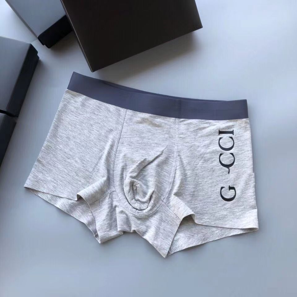 GUCCI Underwear 3 Packs Pure Cotton Seamless Boxer Men Shopee