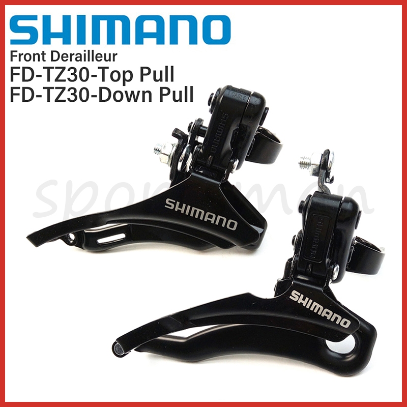 Dérailleur Avant Shimano Tourney FD-TZ30 - Pour VTT 6/7 Vitesses, Attache 31.8mm