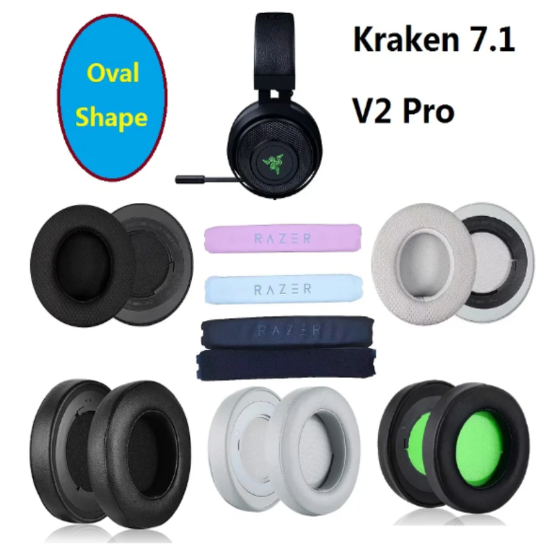 Ear Pads For Razer Kraken 7.1 V2 Pro Chroma V2 Usb Gaming Headphones 