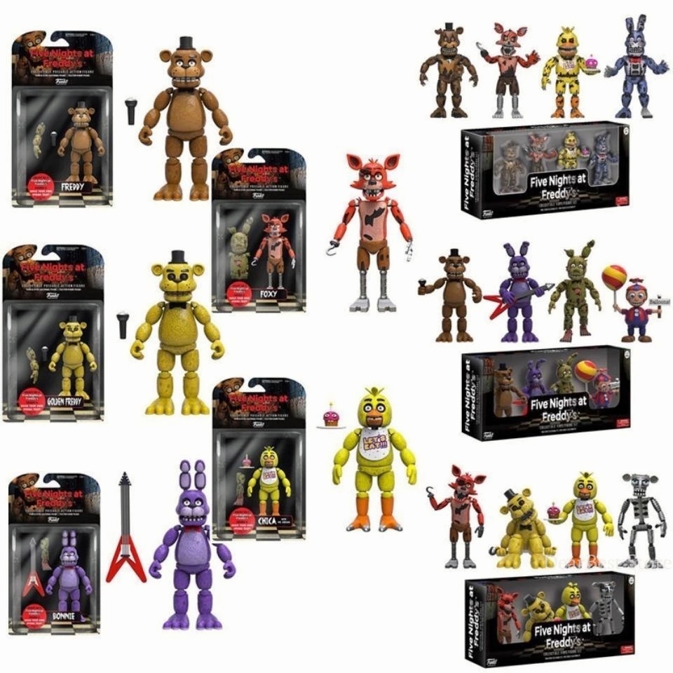 FNAF Figures Freddy Bonnie Foxy Chica Fazbear Bear Action Figure PVC ...