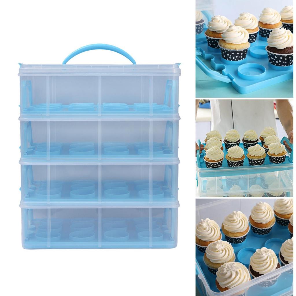 Cupcake Carrier Storage Food Transporter Container for Pastries 4 Tiers Shopee Malaysia