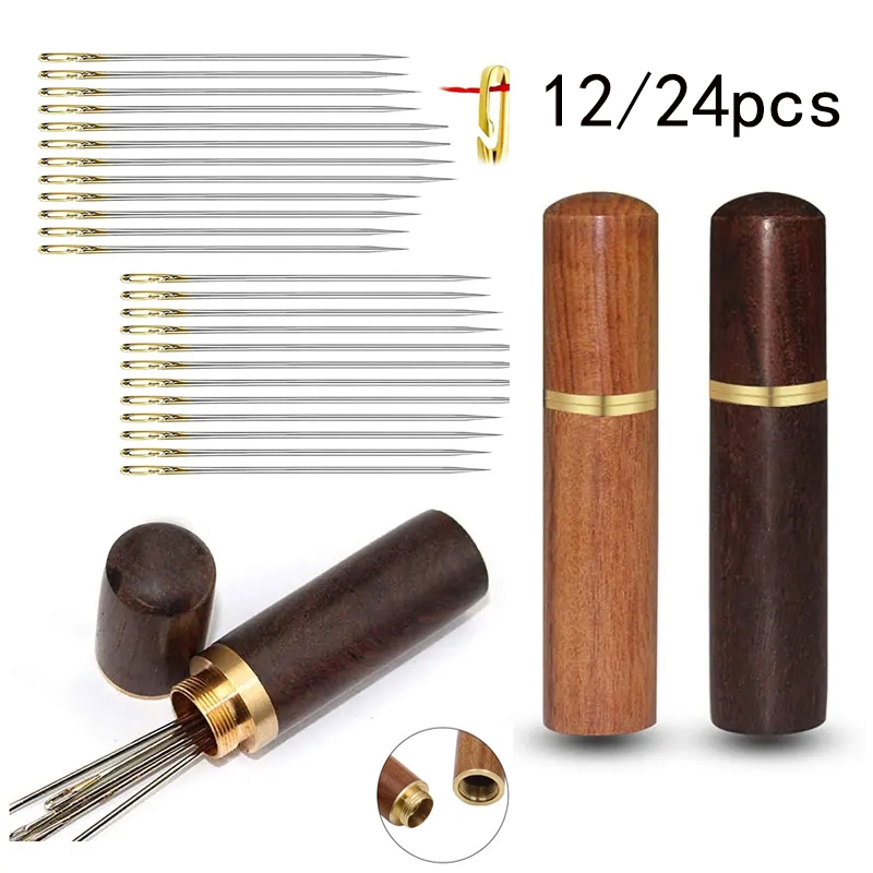 【Ready stock】 12/24 Pcs Blind Needle Elderly Needle-side Hole Hand ...