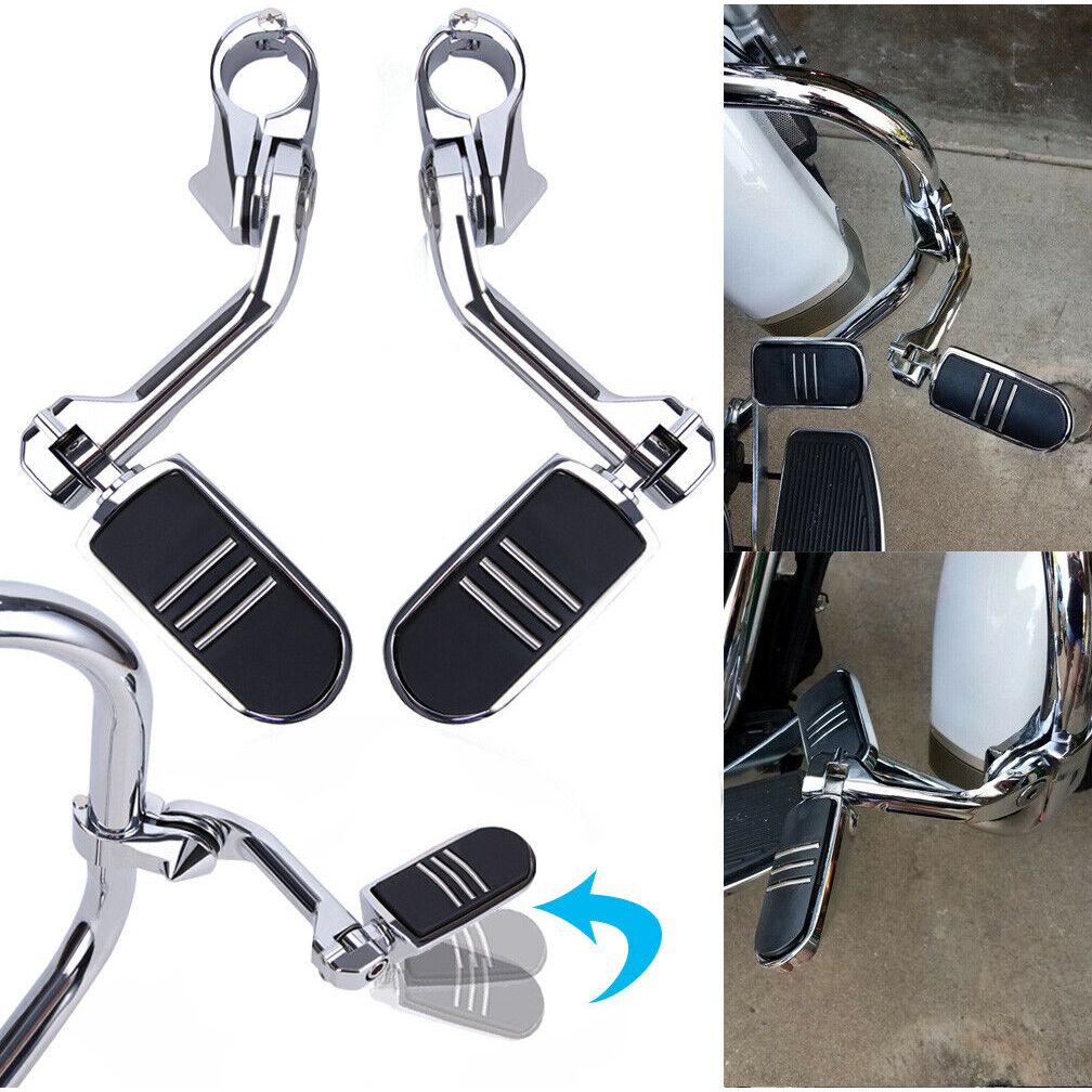 Chrome Highway Foot Pegs Footrest / 1 1/4