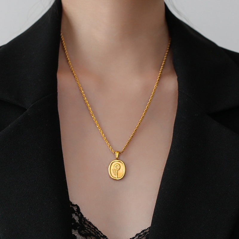 Sunflower necklace shopee deals