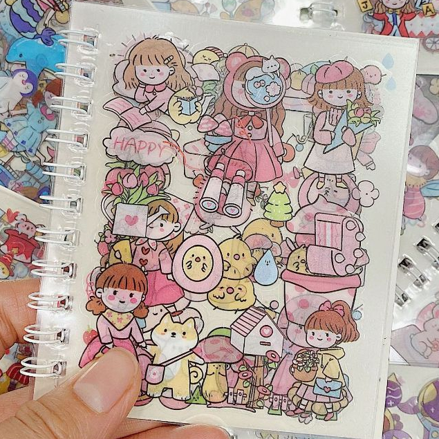 【New Style】PET Sticker Book Handbook Waterproof DIY Material Book ...