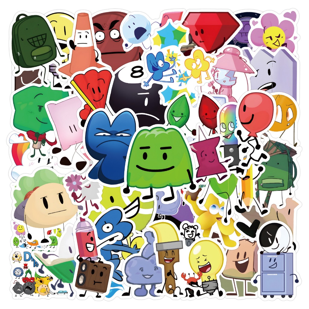 Battle For Dream Island Stickers kit 50 pcs BFDI gifts for kids ...