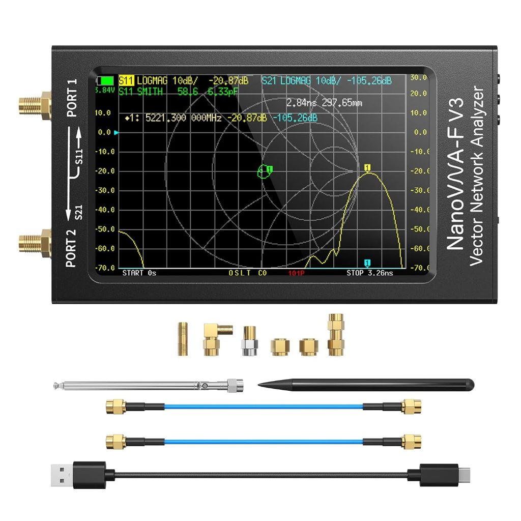 SeeSii 4.3inch NanoVNAF V3 Vector Network Analyzer 1MHz6GHz HF VHF