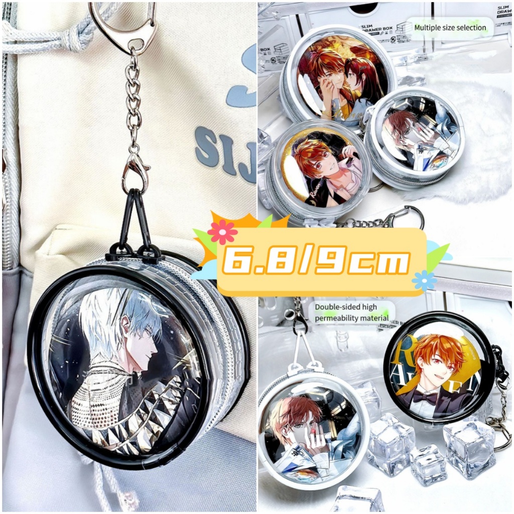 Circular Display Bag Badge Box Mini Storage Small 58/75mm Anime ...