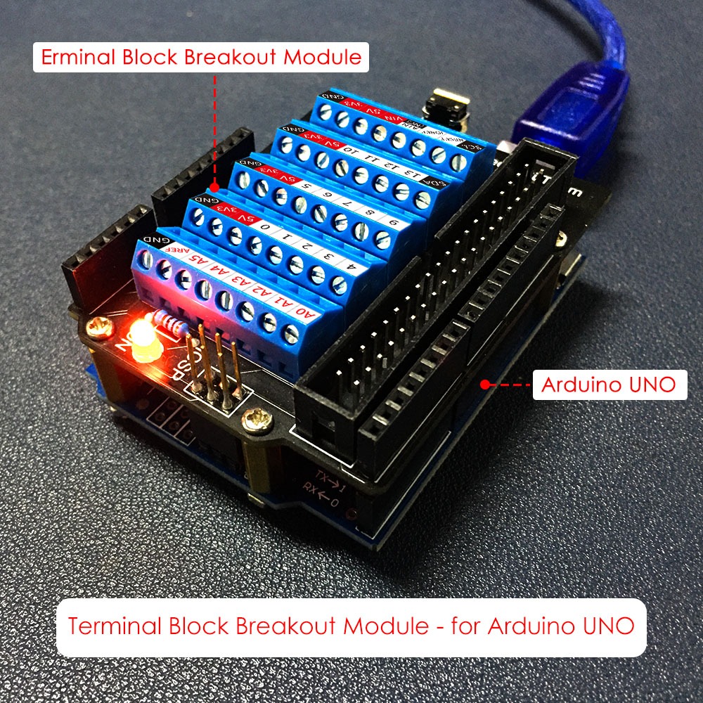 52Pi Screw Terminal Hat for Arduino UNO, GPIO Screw Terminal Block ...