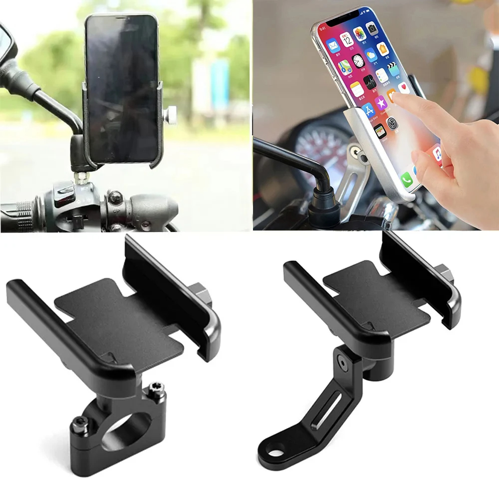 Motorcycle Handlebar Aluminium Alloy Shockproof Mobile Phone Holder Gps ...