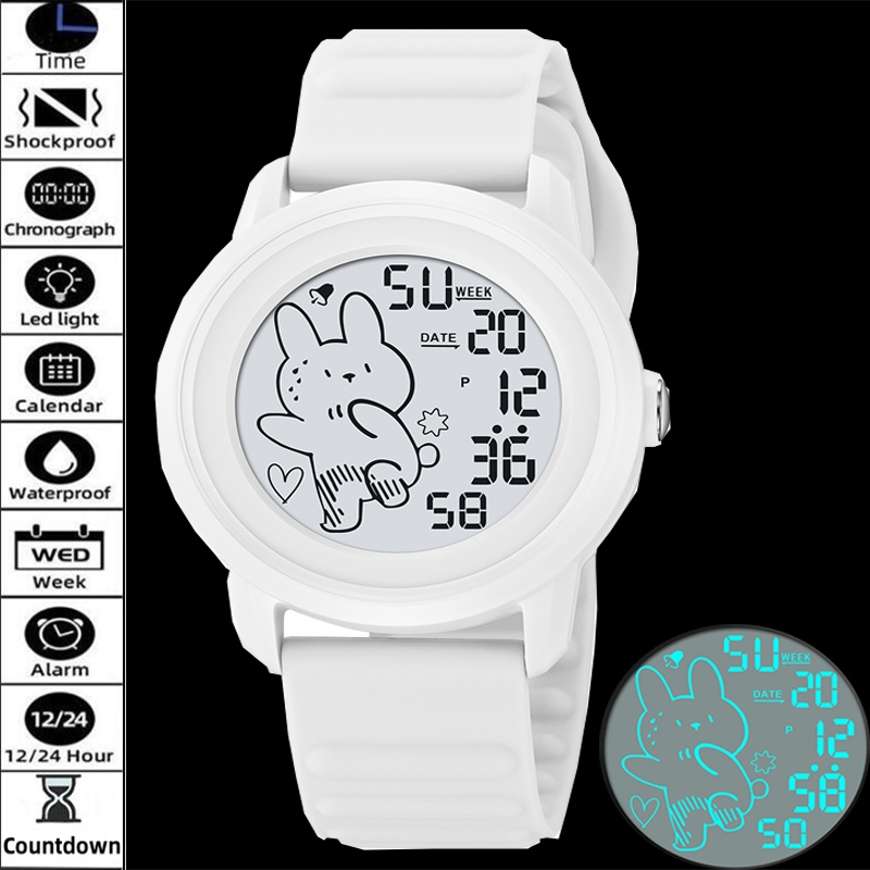 Skmei Kids Led Digital Watches Fashion Silicone Strap 50M Waterproof ...