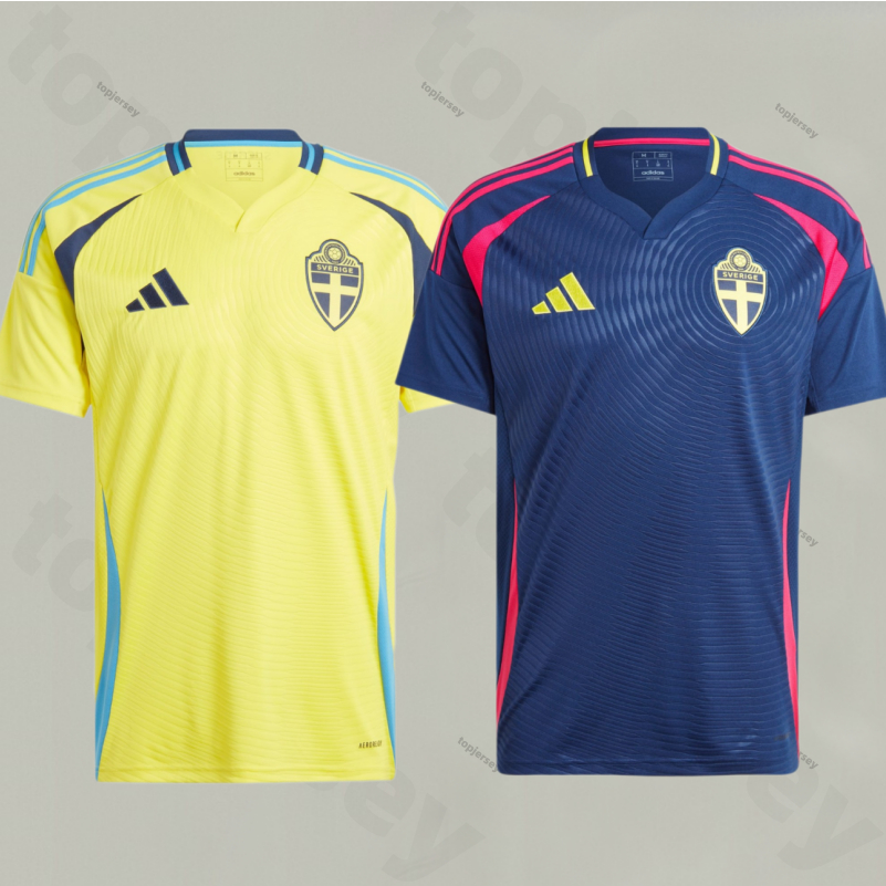 Sweden 2024 home and away kit men's football shirt Shopee Malaysia