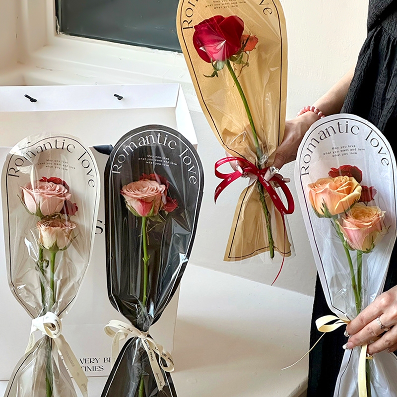 20pcs Plastic Flower Wrappers Packaging Bags Waterproof Bouquet ...