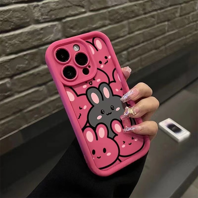 Casing Honor X9a 5g X8 5g X6 X6s X6a 9s 9x Pro X8b Straight Edge Silicone Cute Rabbit Phone Case 9206