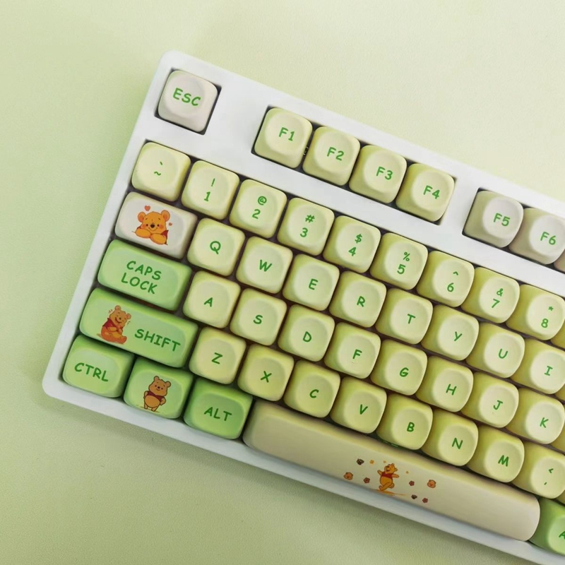 【Keycap Only】Winnie the Pooh Keycap 126 Keys MOA Profile PBT ...