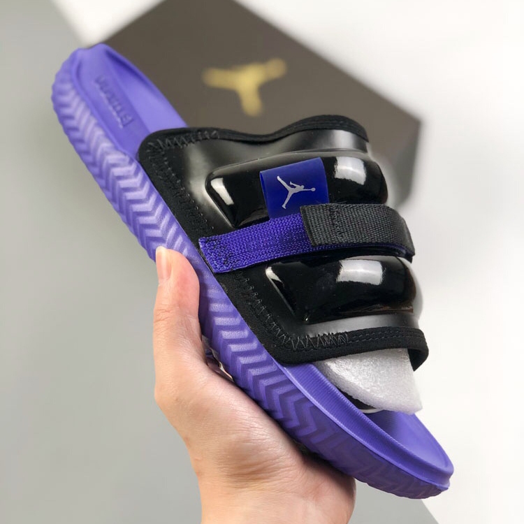 Black and purple jordan sandals online