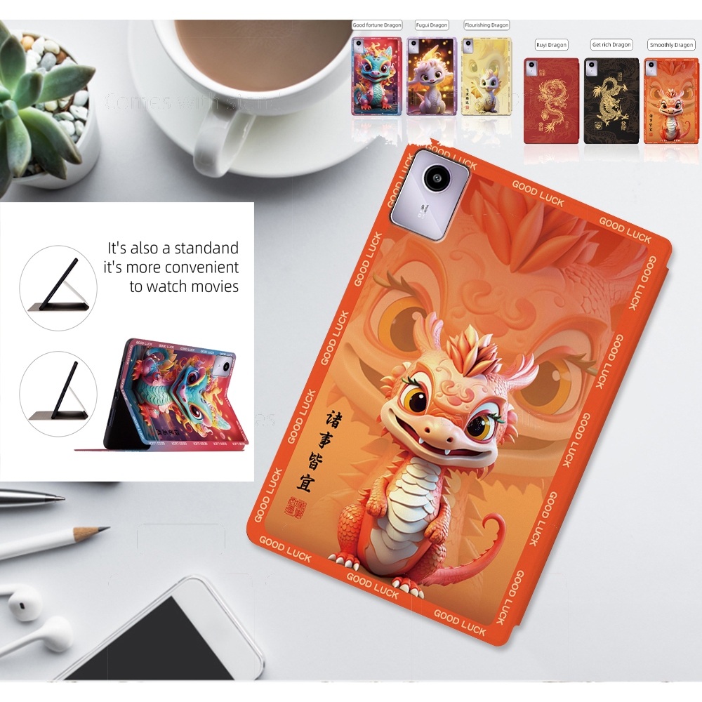 Leather Intelligence Dragon Case for Lenovo Xiaoxin Pad Pro Plus 10.6 ...