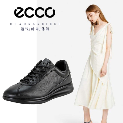 ECCO Women's Casual Lace up Comfortable Low Top Shoes Genuine Leather ...