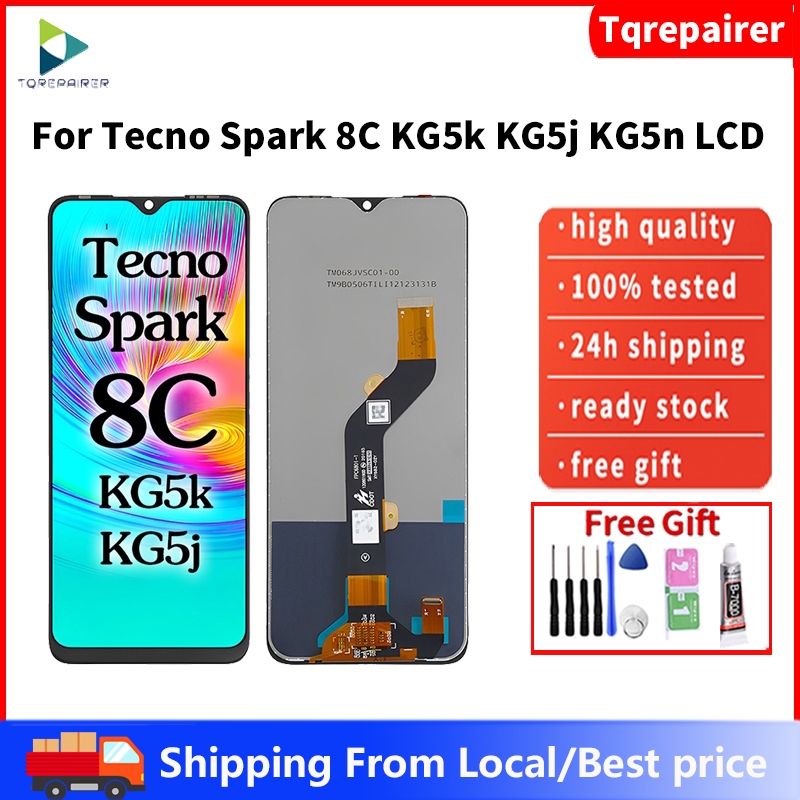 [Tqrepairer ]Original For Tecno Spark 8C KG5k KG5j KG5n LCD With Frame ...