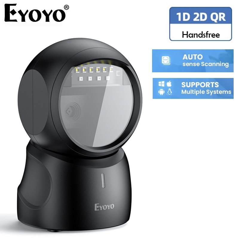 Eyoyo D D Qr Desktop Barcode Scanner Omnidirectional Hands Free