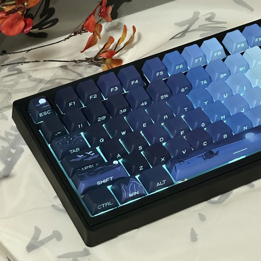 Bright Moon Keycaps Cherry Profile DYE-Sub Double Shot Backlight Side ...