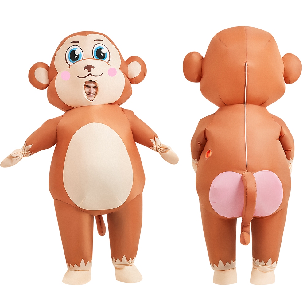 Adult Monkey Inflatable Costume Cute Male Female Halloween Carnival ...