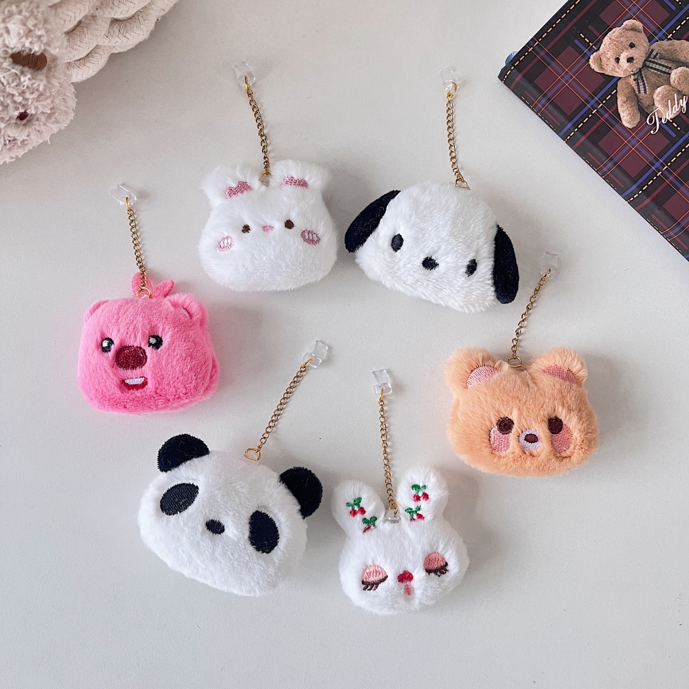 Dust Plug Charm Cute Plush Cat Dog Charge Port Anti Dust Plug